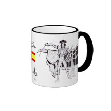 Spain corrida graphic art cool mug design