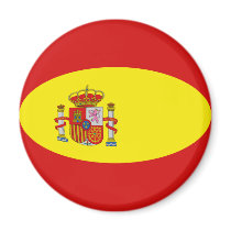 Spain Fisheye Flag Magnet