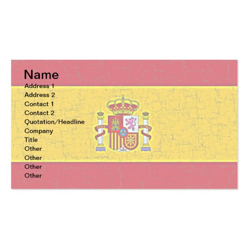 SPAIN FLAG Business Cards Zazzle
