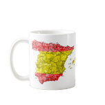 Spain Flag-colour Map Customisable Mug