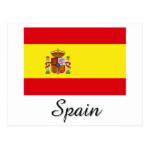 Spain Flag Design Postcards