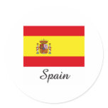 Spain Flag Design Round Sticker