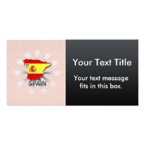 Spain Flag Map 2.0 Photo Card Template