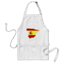 Spain flag map apron