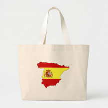 Spain flag map bags