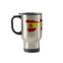 Spain Flag Map full size Coffee Mug