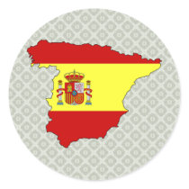 Spain Flag Map full size Stickers