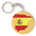 Spain flag map keychains