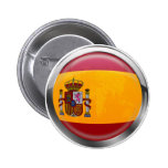 Spain flag Modern emblem badge for proud Spaniards Pinback Buttons