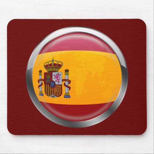 Spain flag Modern emblem badge for proud Spaniards Mouse Pad