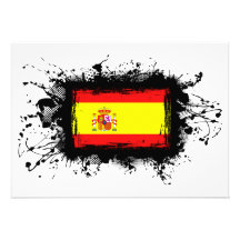 Spain Flag Personalized Announcement