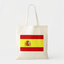 Spain Flag Tote Bags