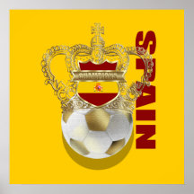 Spain Kings of Soccer World Champions 2010 Poster