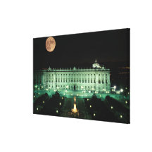 Spain, Madrid, Royal Palace and Plaza de Canvas Print