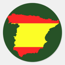 Spain map and flag - sticker