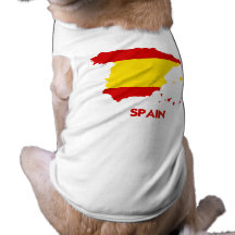 SPAIN MAP DOGGIE T-SHIRT