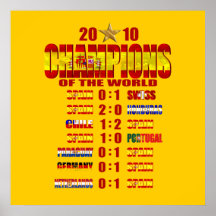 Spain Road to Victory 2010 World Champions art Posters