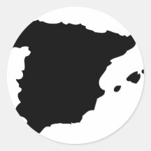 spain round sticker