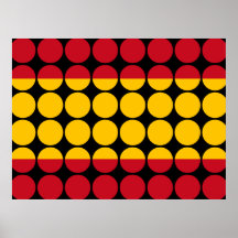 Spain Stylish Girly Chic : Polka Dot Spanish Flag Poster