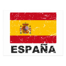 Spain Vintage Flag Post Card