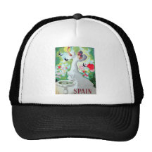Spain Vintage Image Mesh Hats
