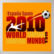 Spain World Champions 2010 España Campeona Del Mun Print