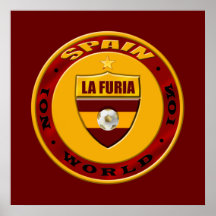 Spain World No 1 New Luxury style logo emblem Poster