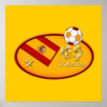 Spains New España fans 1 star Soccer logo posters