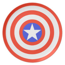 Spangled Banner American Flag Red White Stripes. Dinner Plate