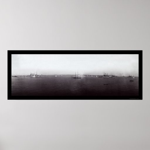 Spanish American Fleet Photo 1898 Poster