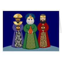spanish DIA DE REYES *three KINGS day* greeting Greeting Cards
