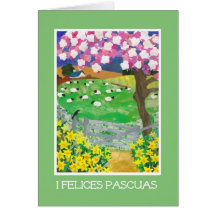 Spanish Easter Card with Countryside in Spring