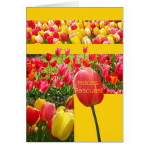Spanish Easter Tulips Greeting Cards
