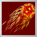Spanish Fireball soccer futbol lovers soccer ball posters