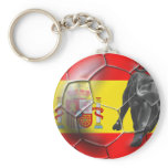 Spanish flag soccer ball Spain soccer gifts keychains