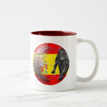 Spanish flag soccer ball Spain soccer gifts Coffee Mugs