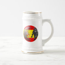 Spanish flag soccer ball Spain soccer gifts Mugs