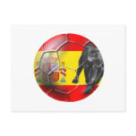 Spanish flag soccer ball Spain soccer gifts postcards