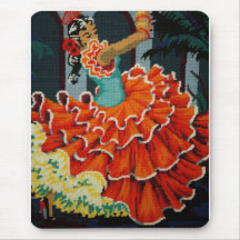 Spanish Flamenco Dancer Mouse Pad