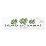 Spanish Frog - I Love Frogs Bumpersticker