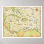 Spanish Main Map posters
