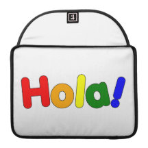 Spanish Rainbow Hello : Espanol Iris Hola MacBook Pro Sleeve