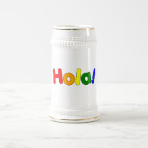 Spanish Rainbow Hello : Espanol Iris Hola Coffee Mugs