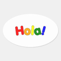 Spanish Rainbow Hello : Espanol Iris Hola Stickers