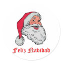 Spanish Santa Claus stickers