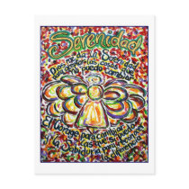 Spanish Serenity Prayer Angel Postcard