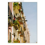spanish terraces greeting card
