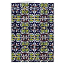 Spanish Tile in Mexico Greeting Cards