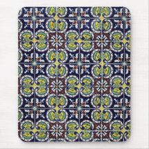 Spanish Tile in Mexico Mouse Pads
