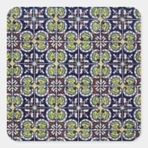 Spanish Tile in Mexico Square Sticker